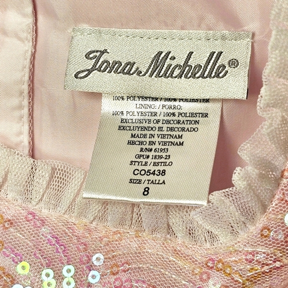 Jona Michelle Girls Sleeveless Spring Easter Cotton Candy Pastel Dress Size 8 - Picture 6 of 8